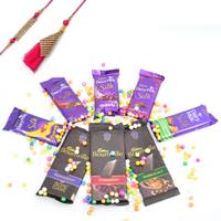 Succulent Cadbury Chocolates Hamper with Rakhi