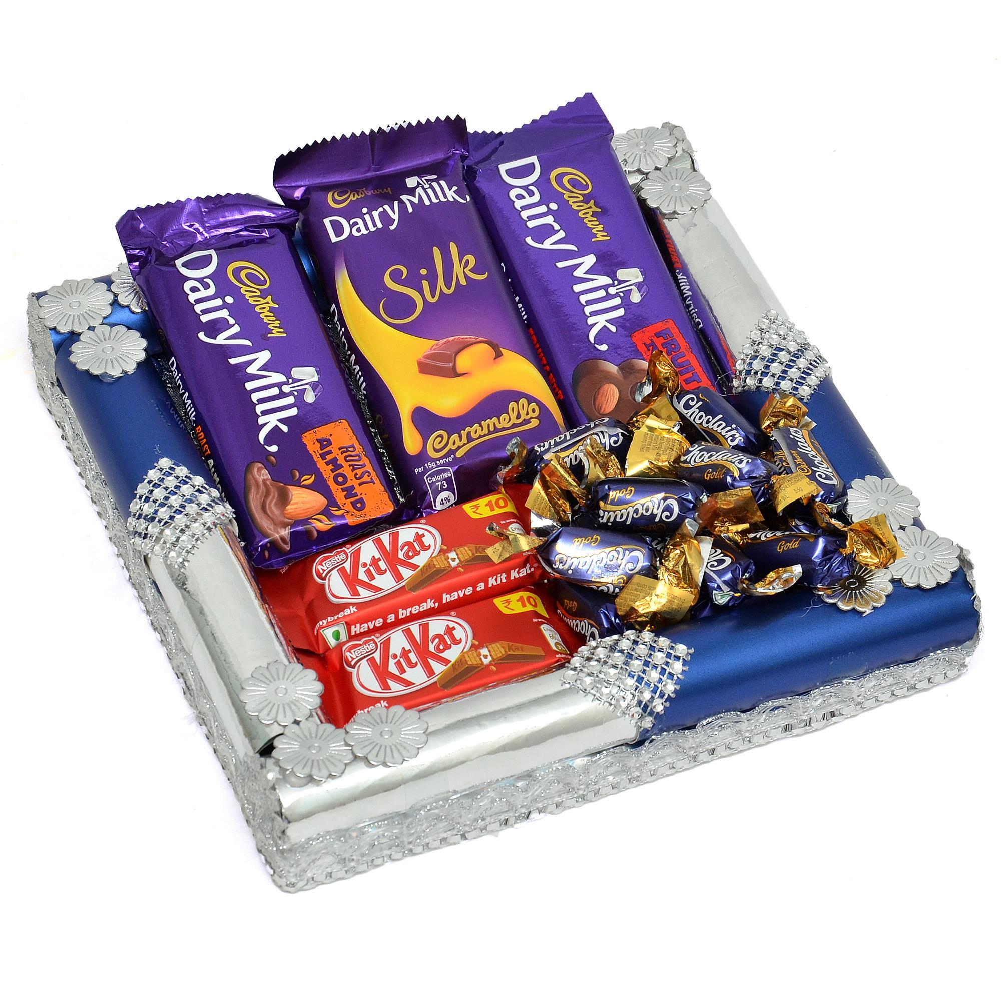 Tray of Dairy Milk, Kitkat & Choclairs, Same Day Chocolates