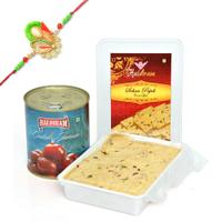 Combo Of Gulab Jamun & Sohan Papdi With Rakhi