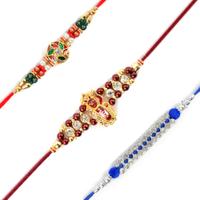 Set Of Three Mesmerizing Rakhis