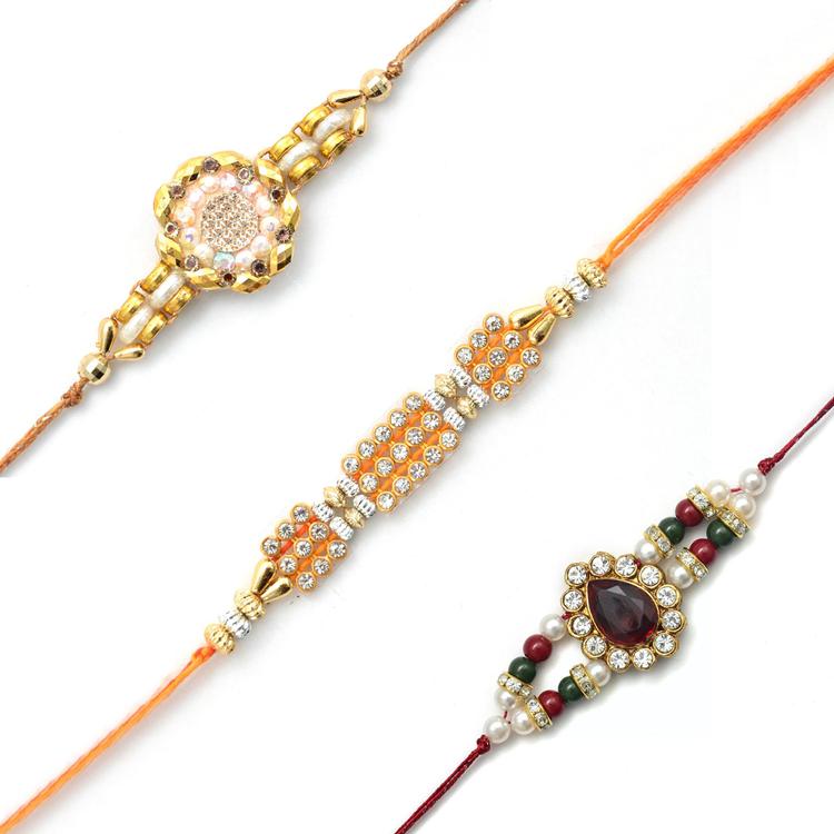 Set Of Three Lovely Rakhis