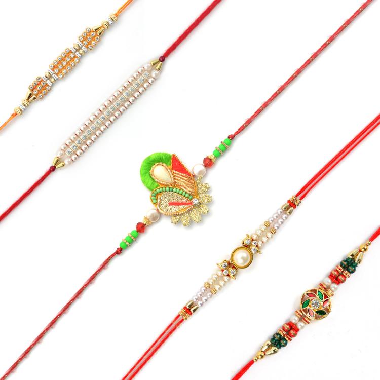 Combo of Five Amazing Rakhis