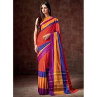 Beautiful Looking Cotton Red Women's Ethnic Saree