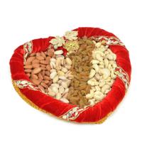 Heart Tray of Dry Fruits (Same Day)