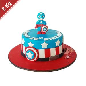 Captain America Birthday Cake - 3 Kg
