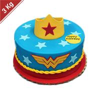 Wonder Woman Birthday Cake - 3 Kg.