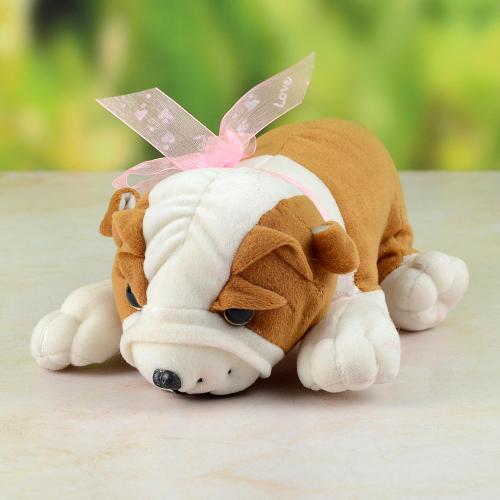 Brown Bulldog Soft Toy