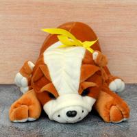 Bulldog Soft Toy with Yellow Ribbon