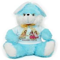 Cuddly Blue Personalized Bunny