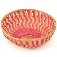 Pink Round Cane Basket