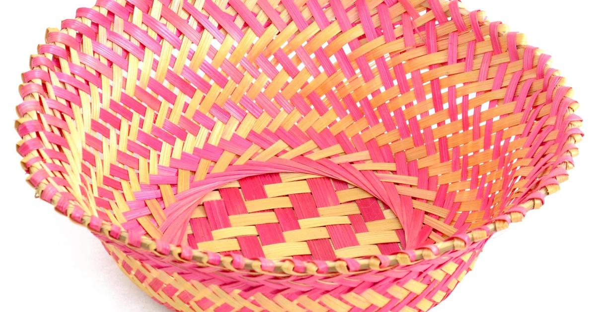 Amazing Pink Cane Basket (Express) Same Day
