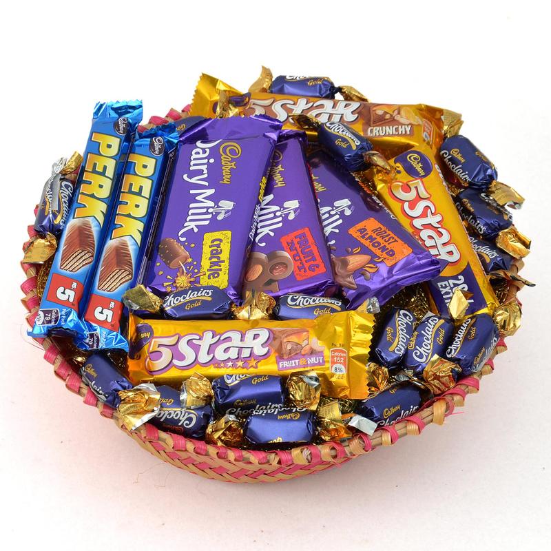 Chewy Chocolates in Basket (Express) Same Day