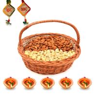 Amazing Basket of Dry Fruits with Diya