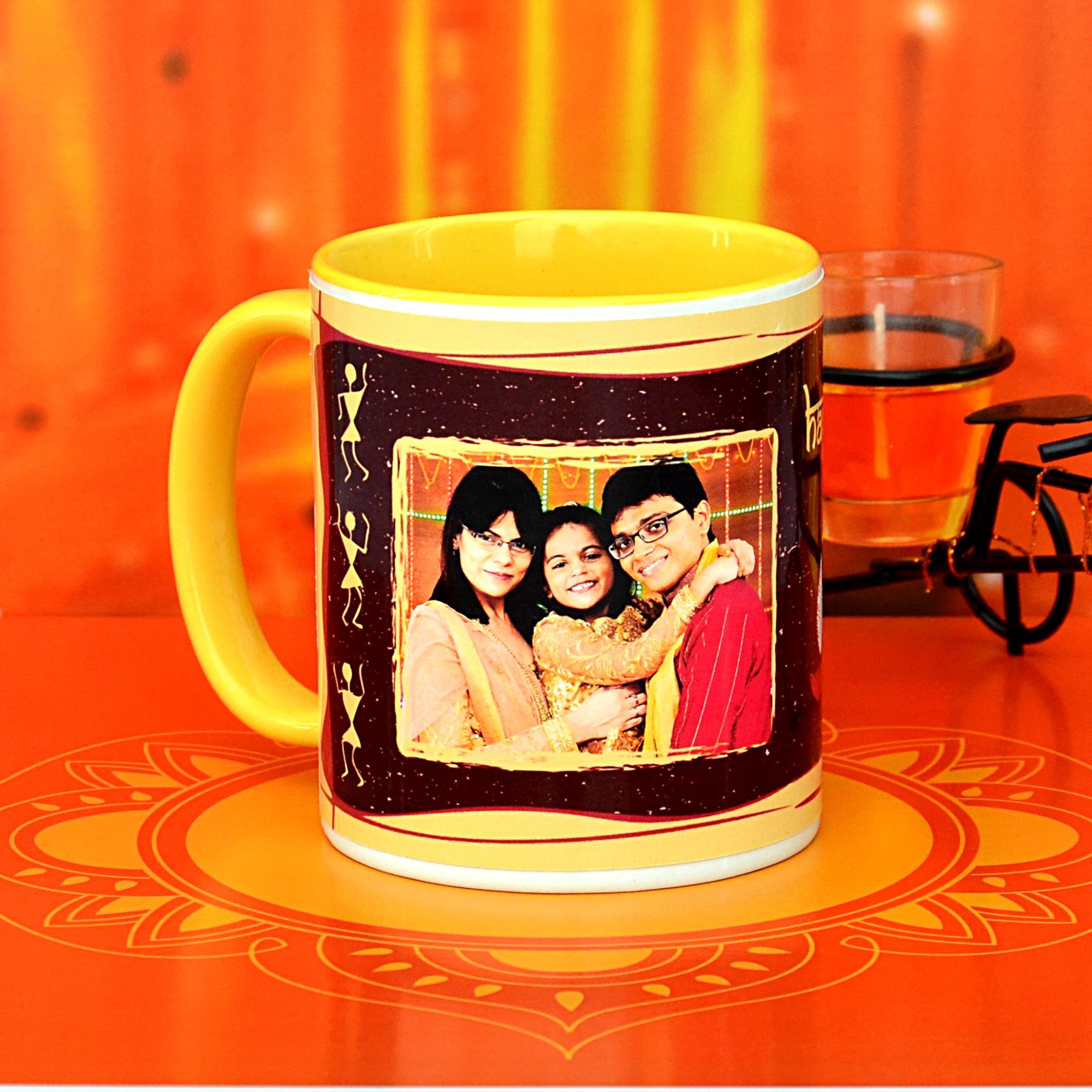 Brown Personalized Deepawali Mug