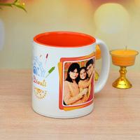 Orange Personalized Diwali Mug