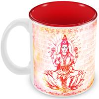 Red and White Diwali Mug