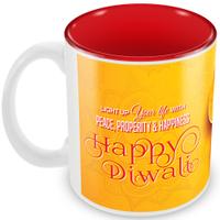 Yellow and Red Diwali Mug