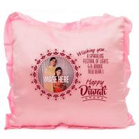 Pink Diwali Personalized Pillow
