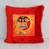 Diwali Red Personalized Pillow