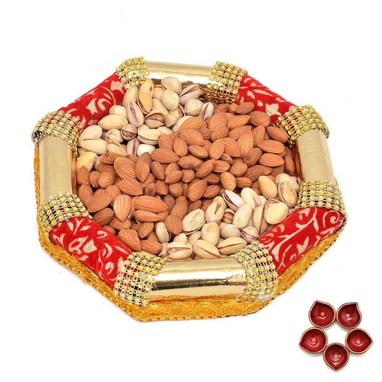 Mixed Dry Fruits & Diyas