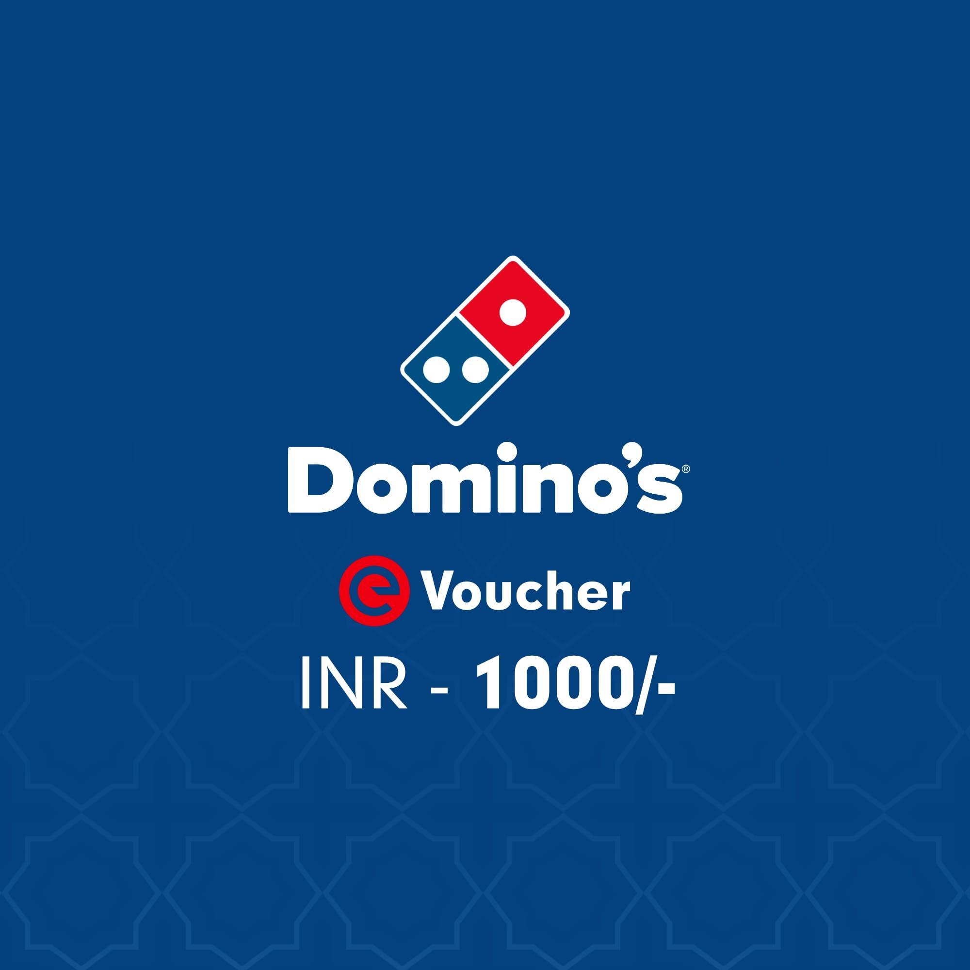 Dominos EVoucher Rs. 1000 Send Gift Cards from Dominos