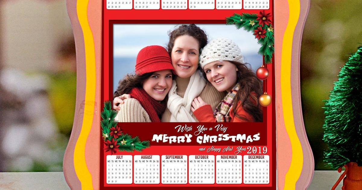 Appealing Photo Frame Calendar Personalized Christmas Gift