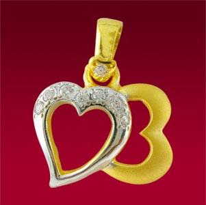 Crushing Hearts Gold Pendant