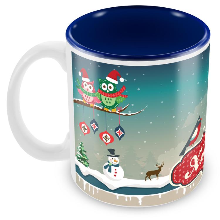 Blue Christmas Mug