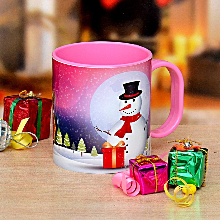 Pink Christmas Mug