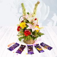 Hamper of Flower and Chocolates