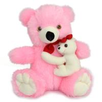 Endearing Pink Teddy with Baby