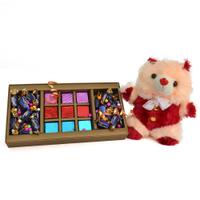 Superb Chocolates Box with Teddy