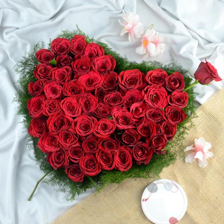 Heart Red Rose Petals