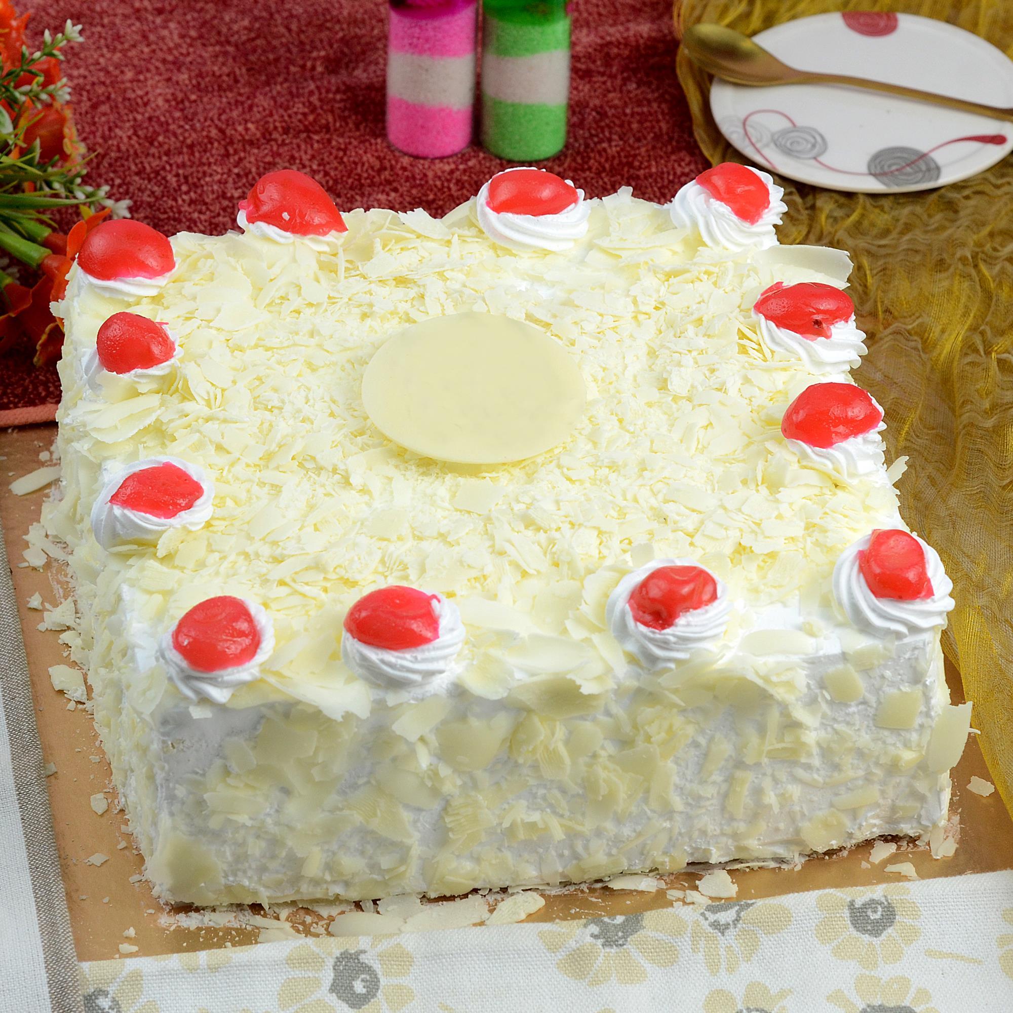 Square Vegan Vanilla Sponge Cake