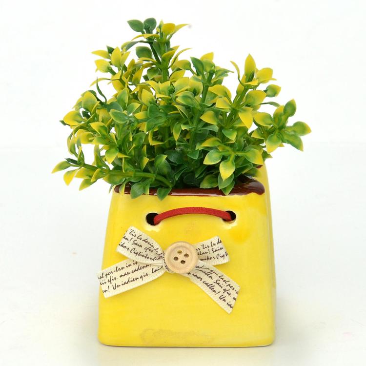Yellow Artificial Flower Jug