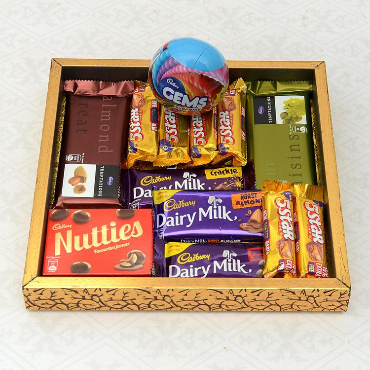 Square Thali of Chocolate
