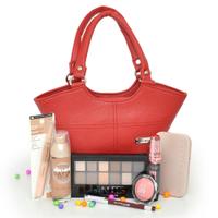 Maybelline Products with Maroon Bag