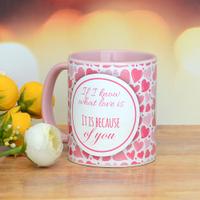 Pink Hearts Personalized Mug