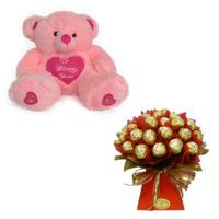 Serenade of Chocolate Bouquet and Teddy