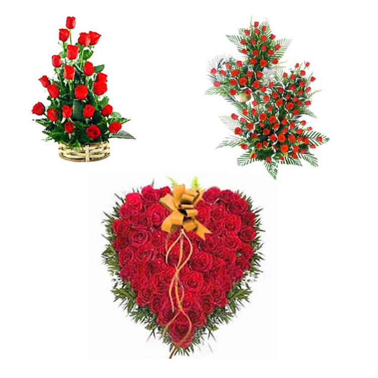 Serenade of Red Roses Basket