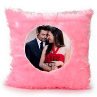 Pink Square Personalized Pillow