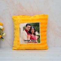 Personalized Square Yellow Pillow