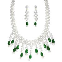 Green Drop Pearl Bridal Set :