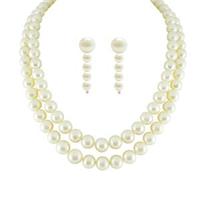 New Dual Line Pearl Necklace