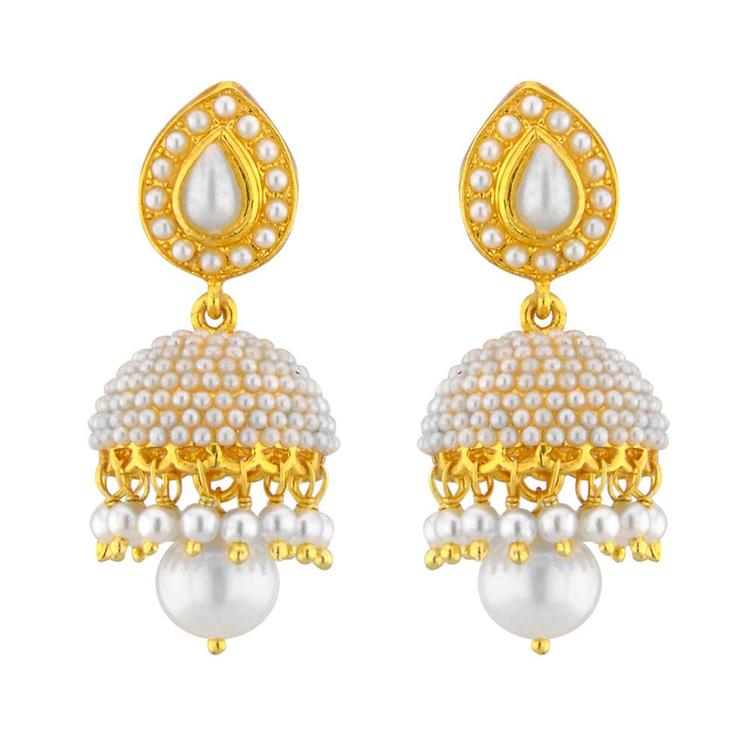 Ethnic Pearl Jhumkis