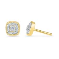 18 Kt Gold Insignia Diamond Earrings