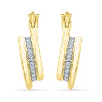 18Kt Gold Blossom Diamond Earrings