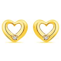 Heart Shape Real Daimond Earrings