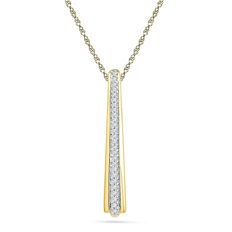 18 Kt Gold Zubin Diamond Pendant