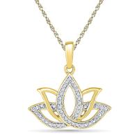 Lotus Diamond Shape Pendant